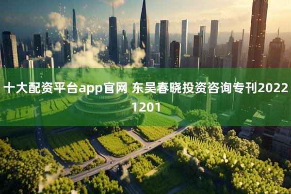 十大配资平台app官网 东吴春晓投资咨询专刊20221201